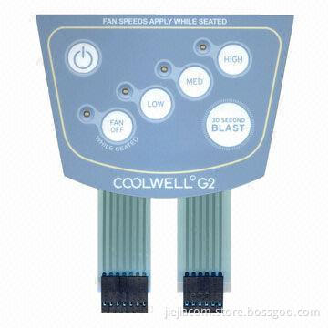 LED Membrane Switch, Embossing Button Membrane Keypad, 100mA Operating Current